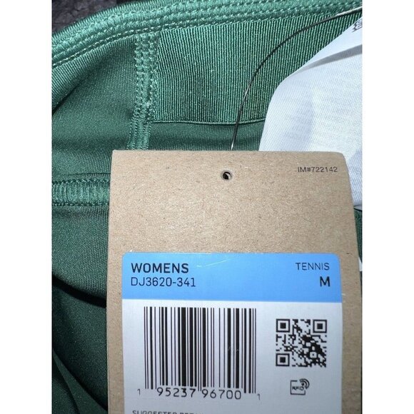 NWT NIKE Court Skirt Shorts Tennis Dri Fit Green White Striped Sz M - Picture 9 of 11